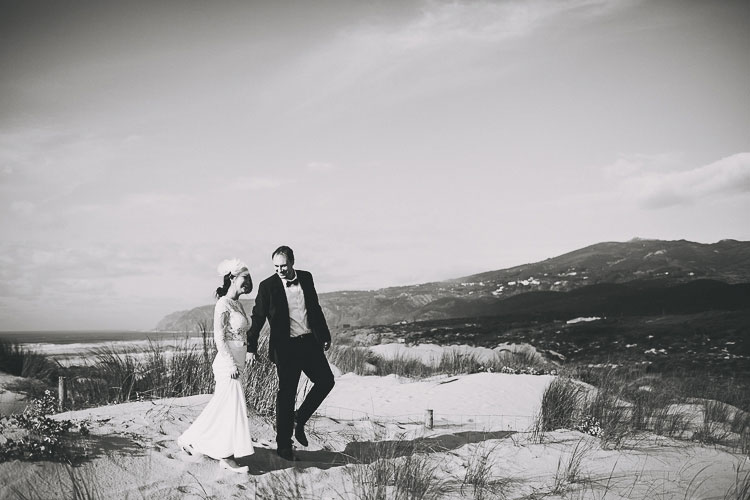 small wedding beach sintra wedding photographer couple just married in portugal small wedding