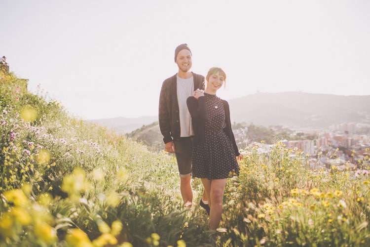 countryside elopement portraits in Barcelona