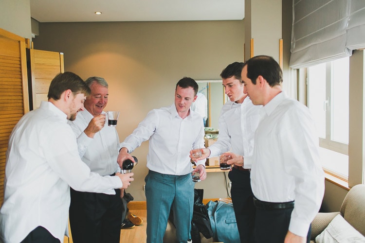 groom preparation suits groomsmen
