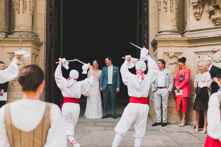 traditional dancers basque country destination wedding