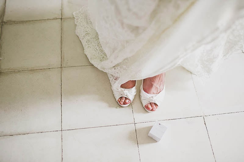 shoes and bride pennies