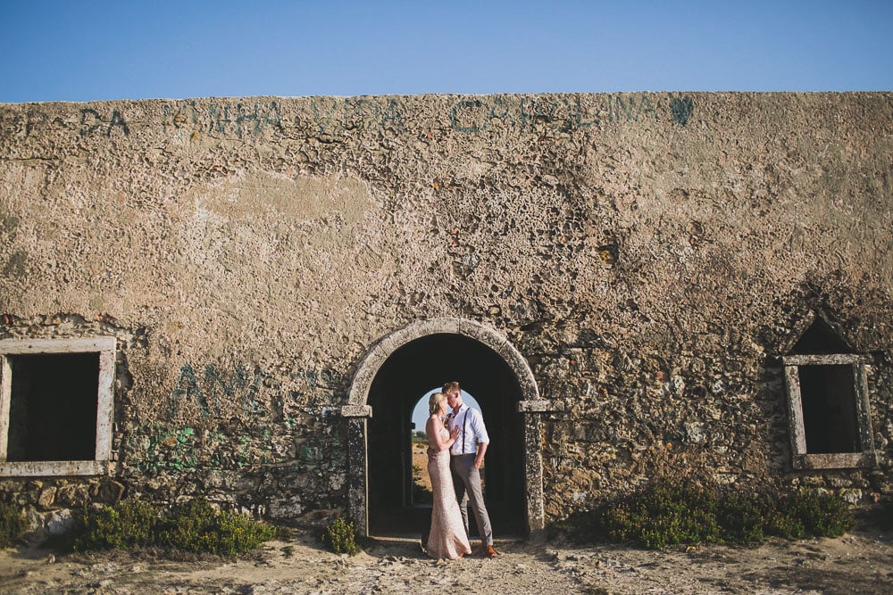 small destination wedding on the beach portugal