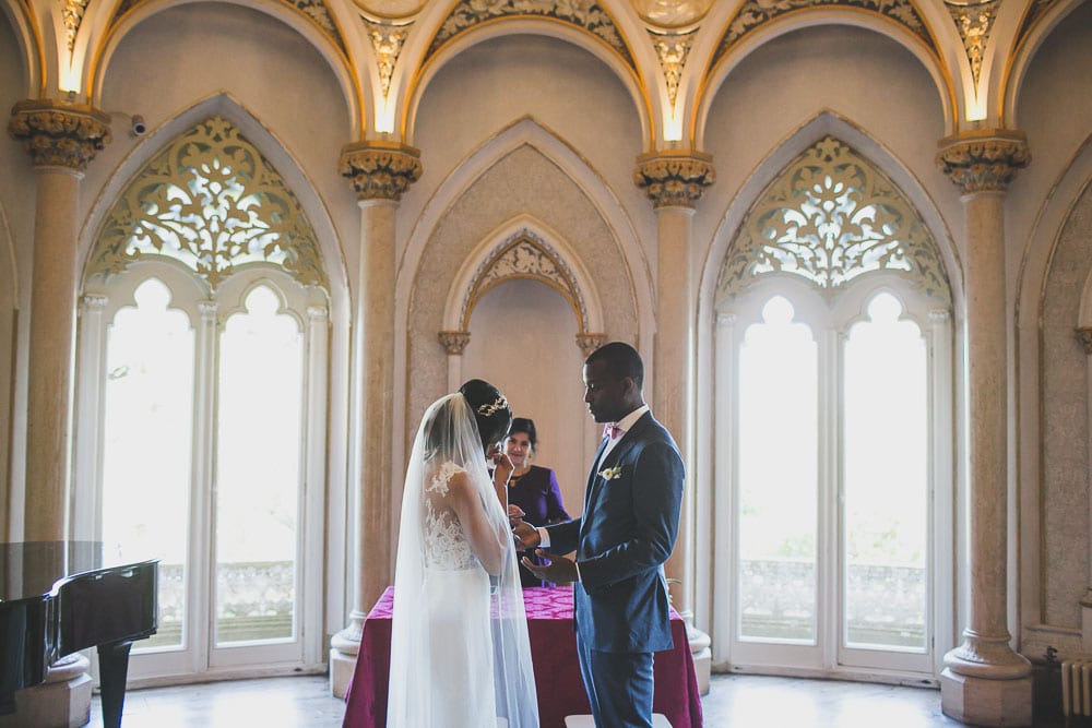 bride tears monserrate palace sintra wedding