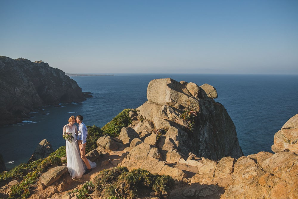 dawn Cabo da roca lisbon elopement photographer