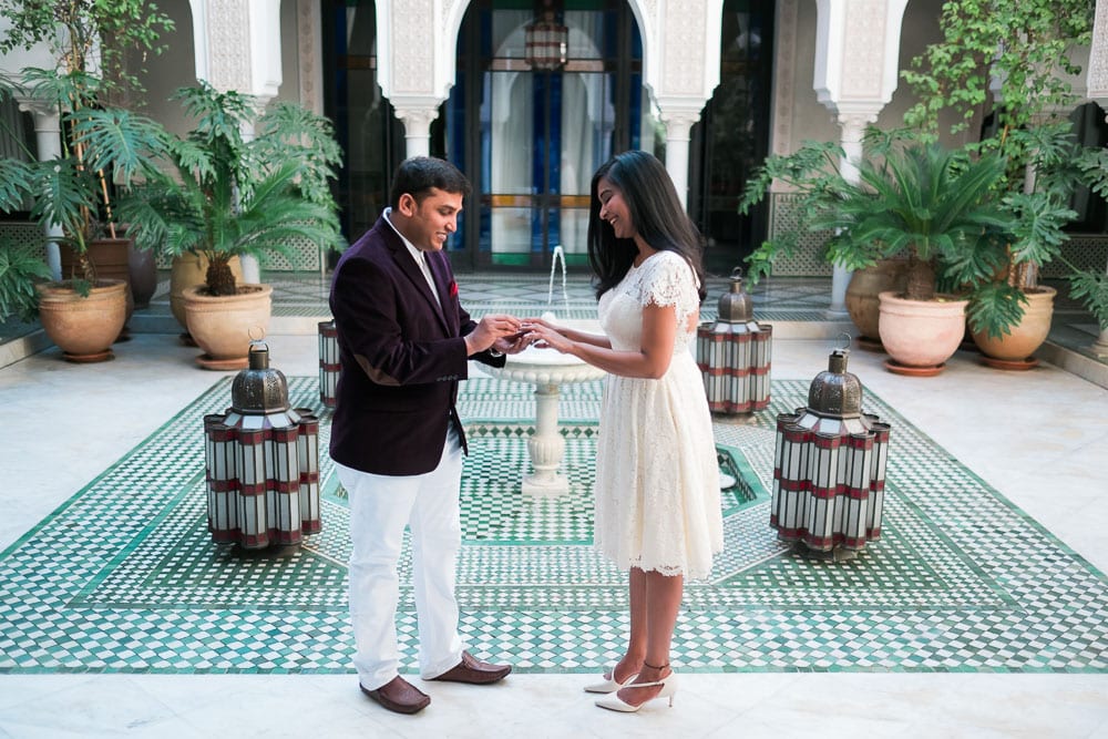 vows and rings at la mamounia hotel marrakech