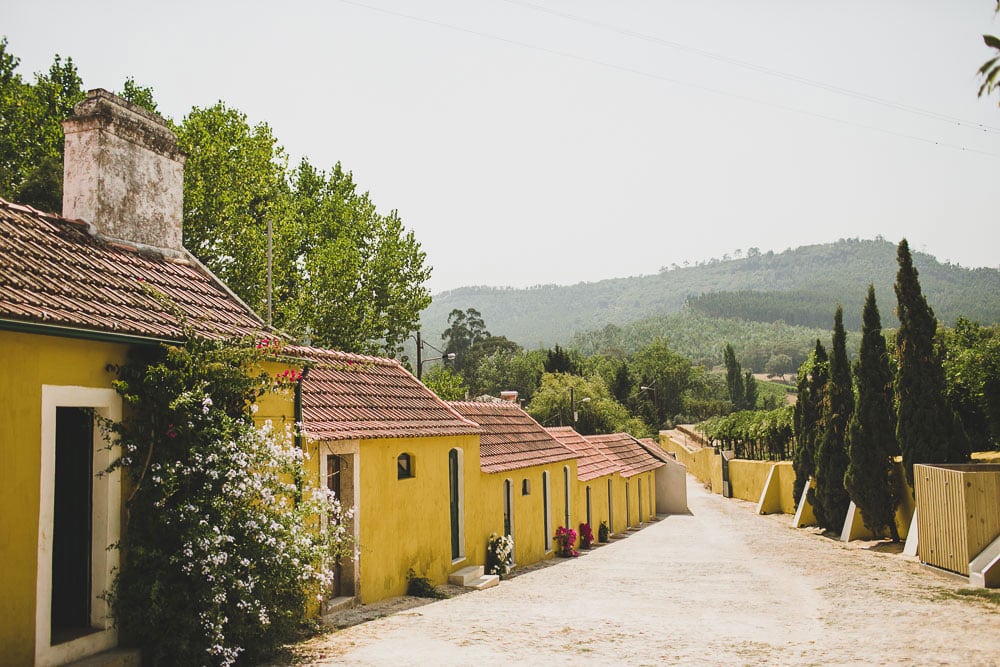 yellow houses in quinta santa ana gradil