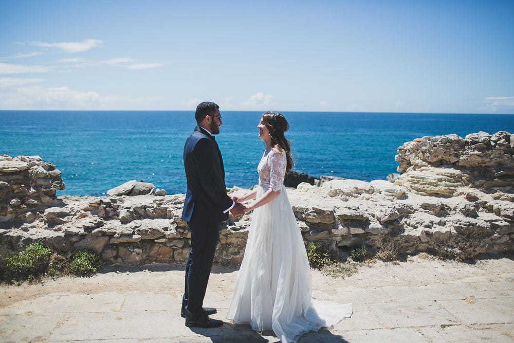 rings and vows in elopement indian wedding cascais