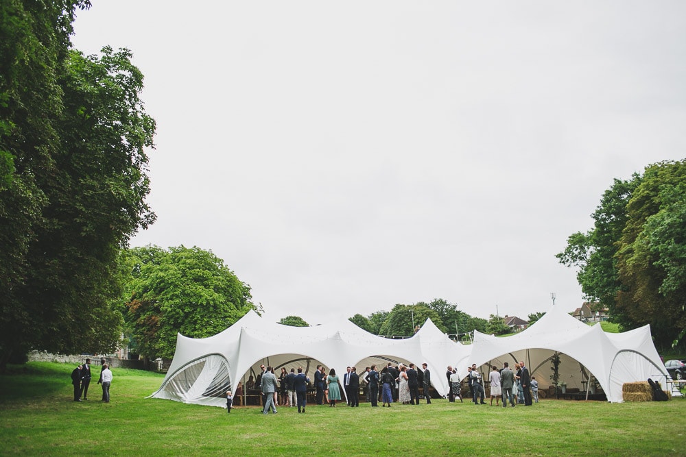 tent at farm Rainy Festival Wedding In East Sussex countryside 