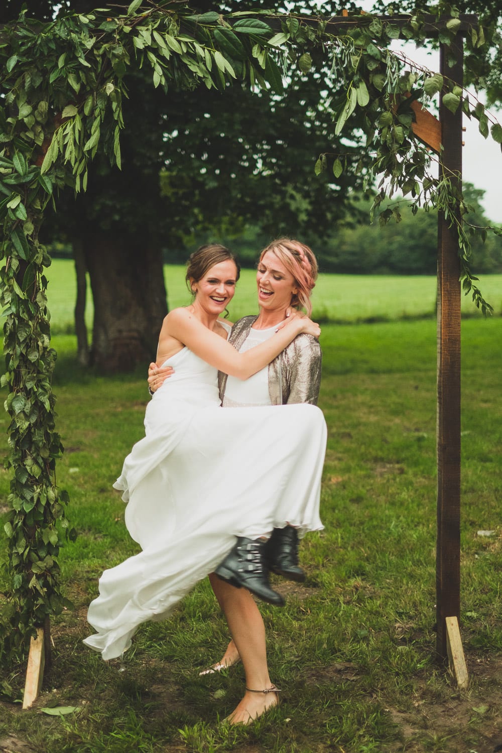 East Sussex Rainy Festival Wedding photographer best woman and bride