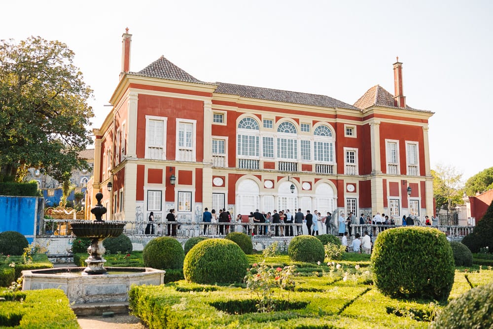 reception at wedding in Lisbon palace
