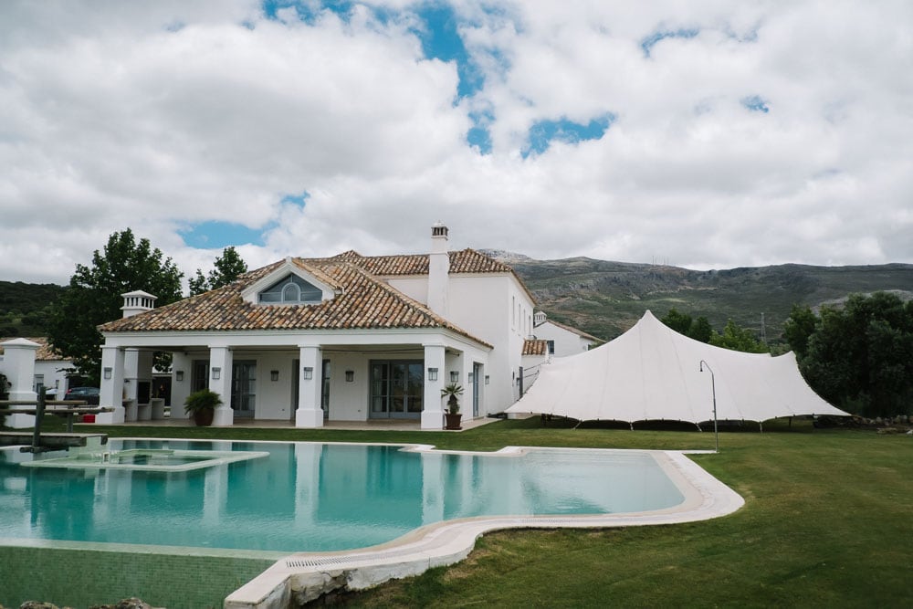 manor house and villa and tent tipi for wedding in Granada mountain south spain