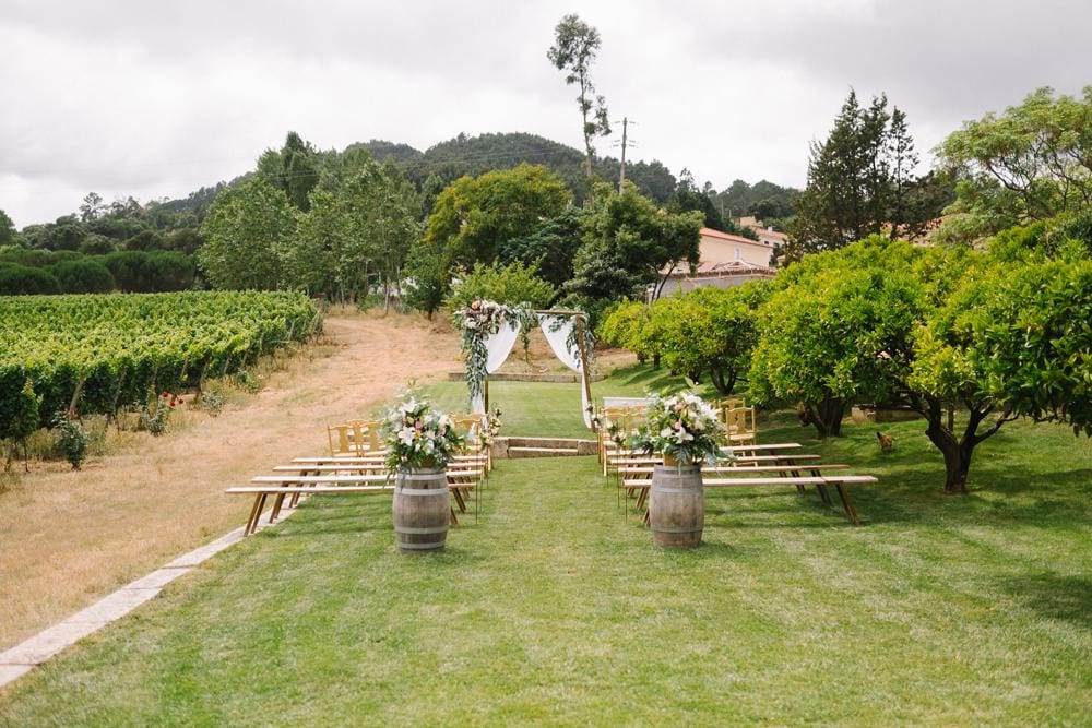 wedding setup ceremony aisle at vineyards in quinta santa ana #vineyard #aisle #weddingceremony