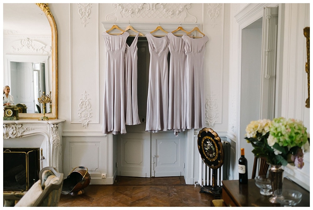 bridesmaids dresses at the french chateau