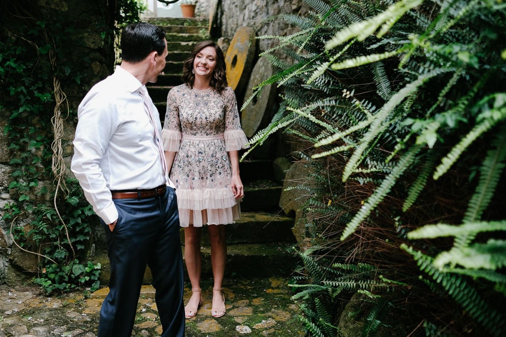 firstlook in quinta do Corvo Sintra for elopement in Monserrate park