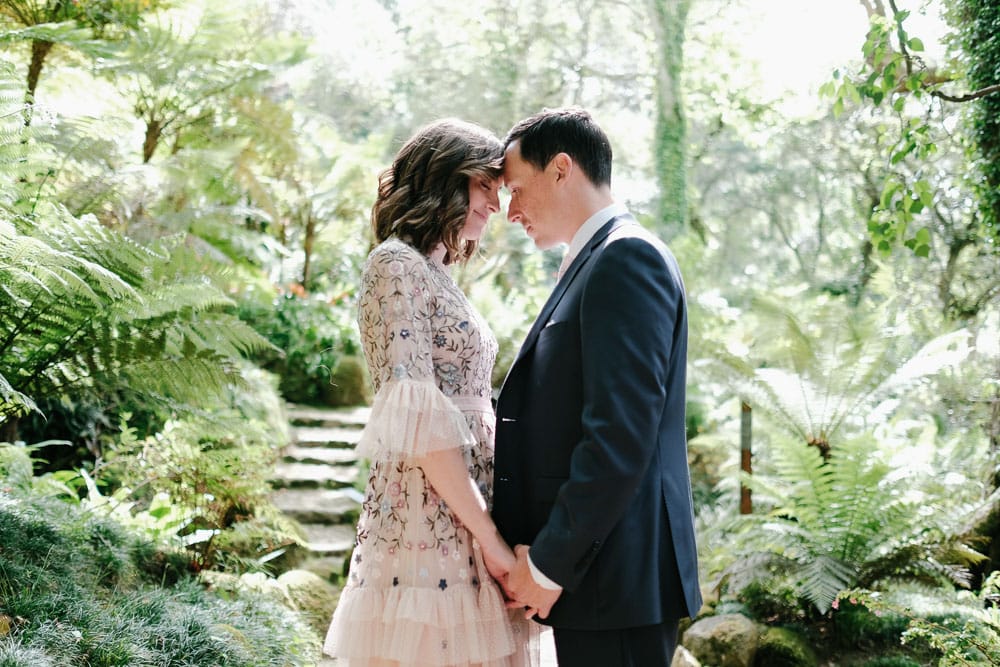 forest elopement in portugal with different wedding dress and bohemian style #bohemian #portugalelopement #needleandthreadlondon