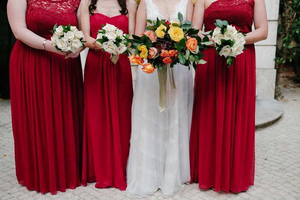 bouquets of bridesmaids