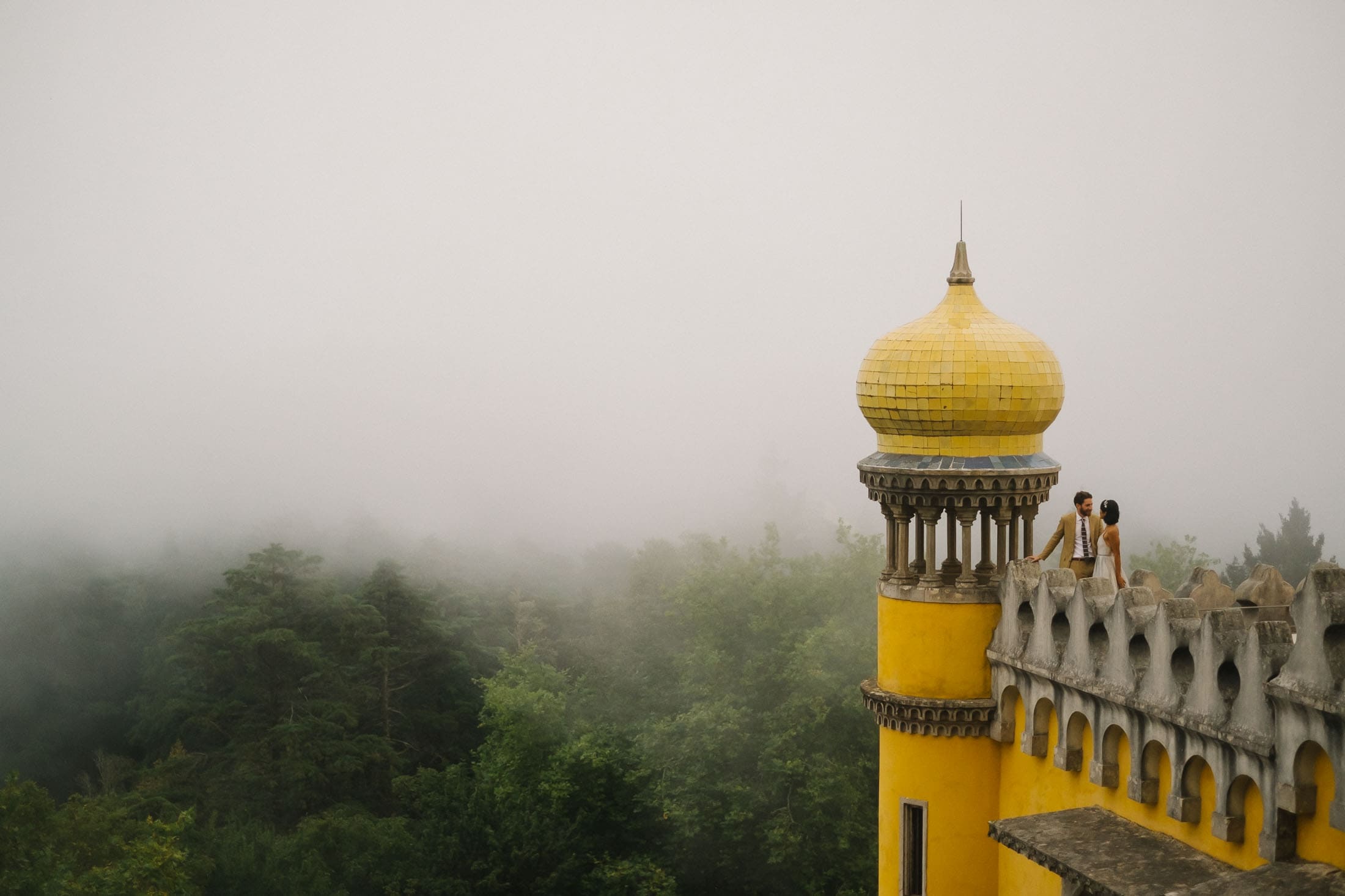 pena palace in rain forest in SIntra #rainforest. #elopement #forestelopement