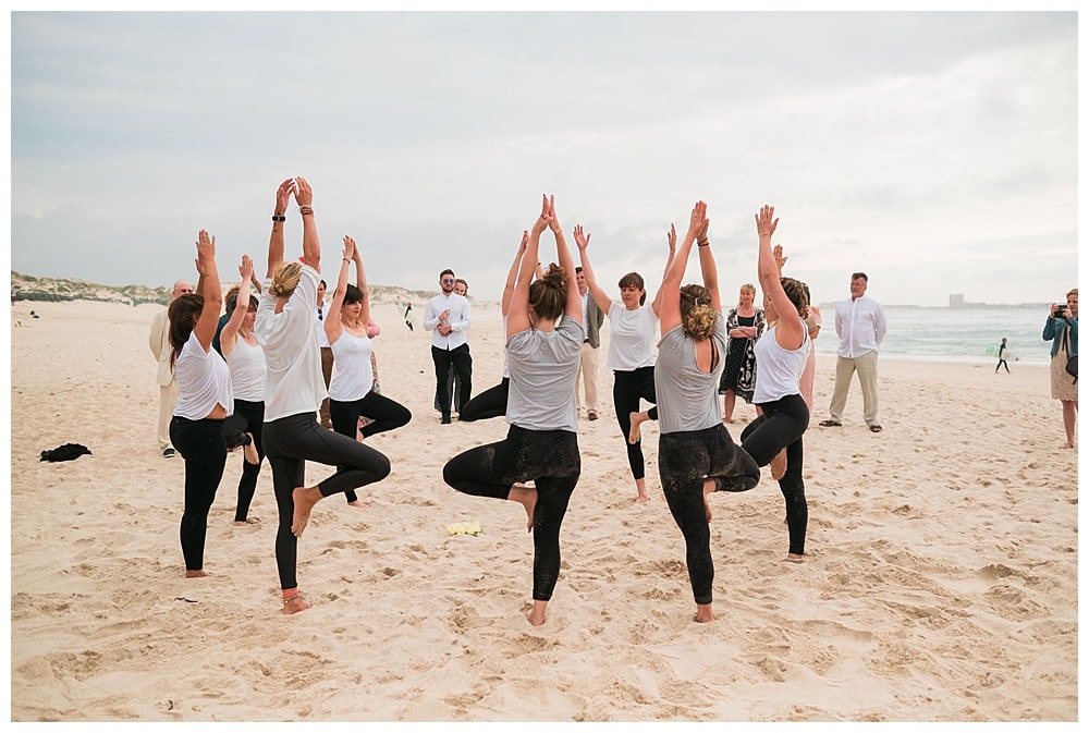 namaste yoga at beach wedding #namaste #yogawedding #yogalife #beach #peniche #baleal #surf #beachwedding