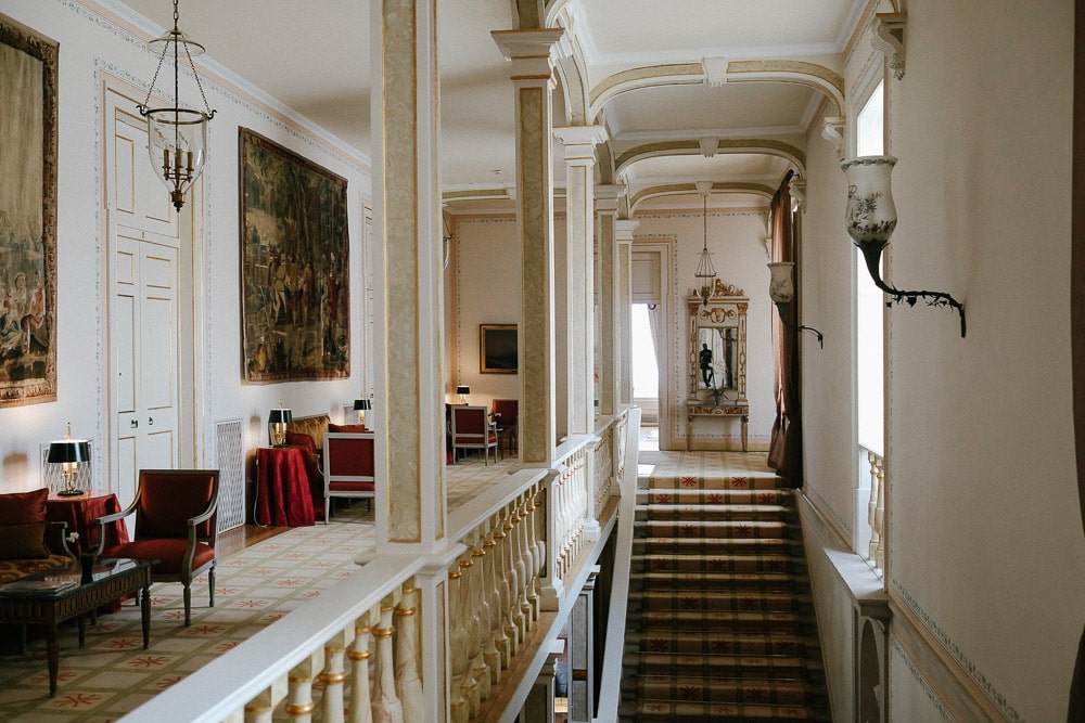 Seteais palace corridor and rooms