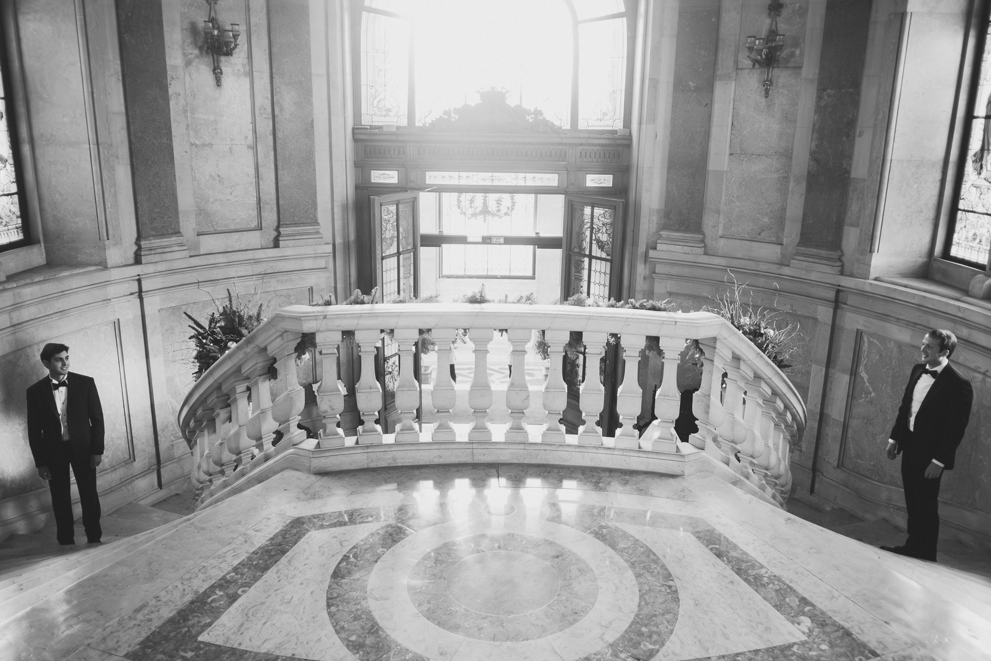 marble stairs at lisbon hotel
